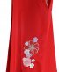 卒業式袴単品レンタル[刺繍]鮮やかな赤色に花の刺繍[身長153-157cm]No.844